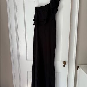 Lulus Elegant Black One-Shoulder Dress